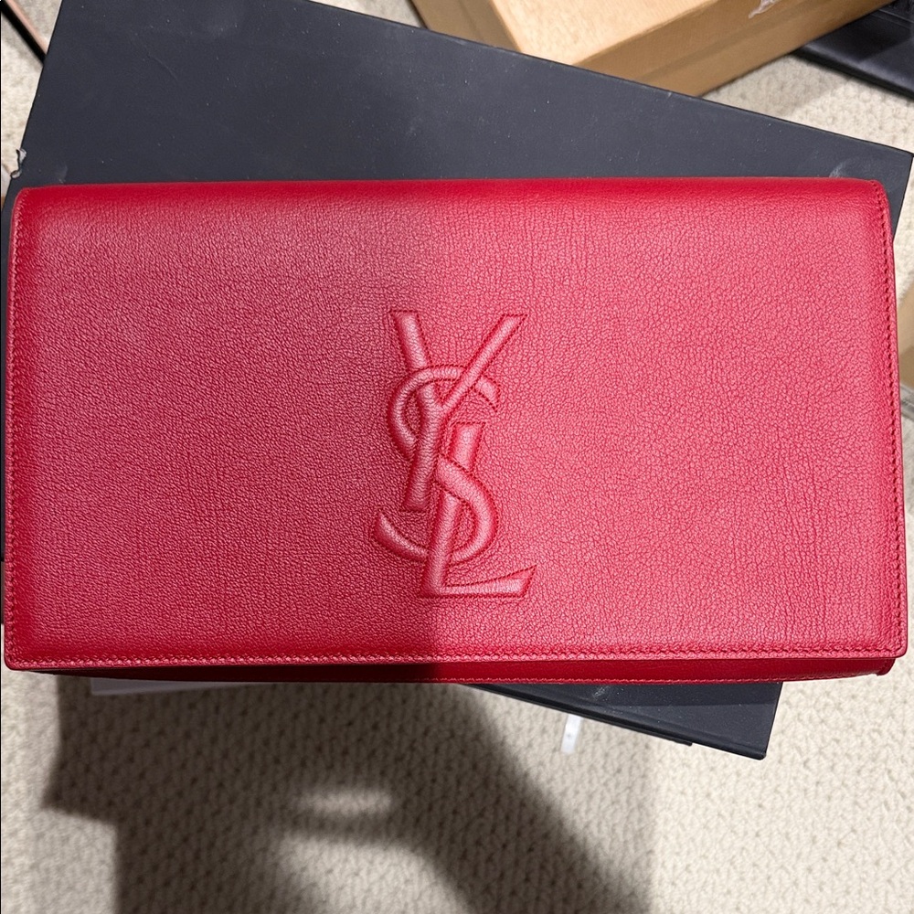 Yves Saint Laurent Scarlet Leather Wallet